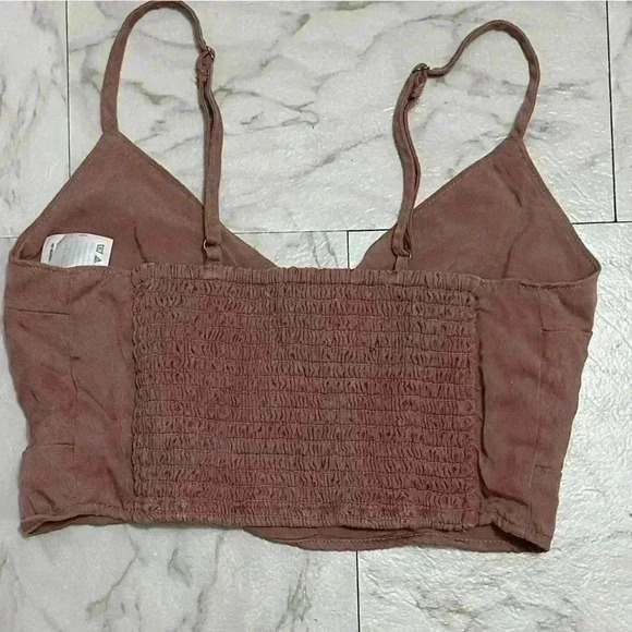 Abercrombie & Fitch Cropped Cami Tank Top Women’s Small Pink - Picture 3 of 8